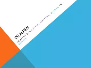 de alpen