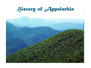 History of Appalachia