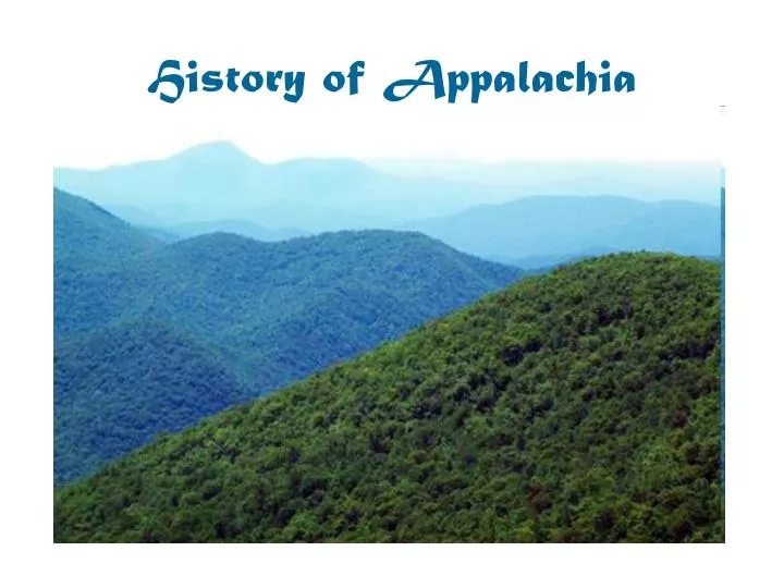 history of appalachia
