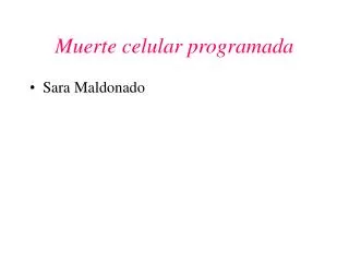 muerte celular programada