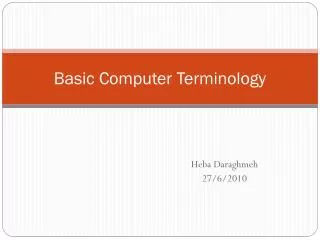 Basic Computer Terminology