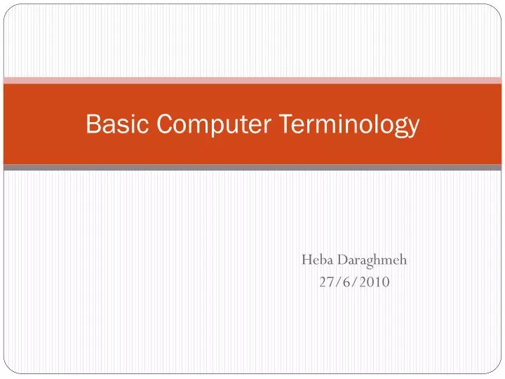 basic computer terminology