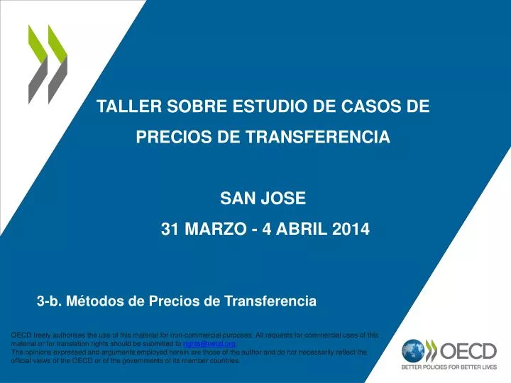 taller sobre estudio de casos de precios de transferencia san jose 31 marzo 4 abril 2014