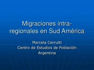 migraciones intra regionales en sud am rica