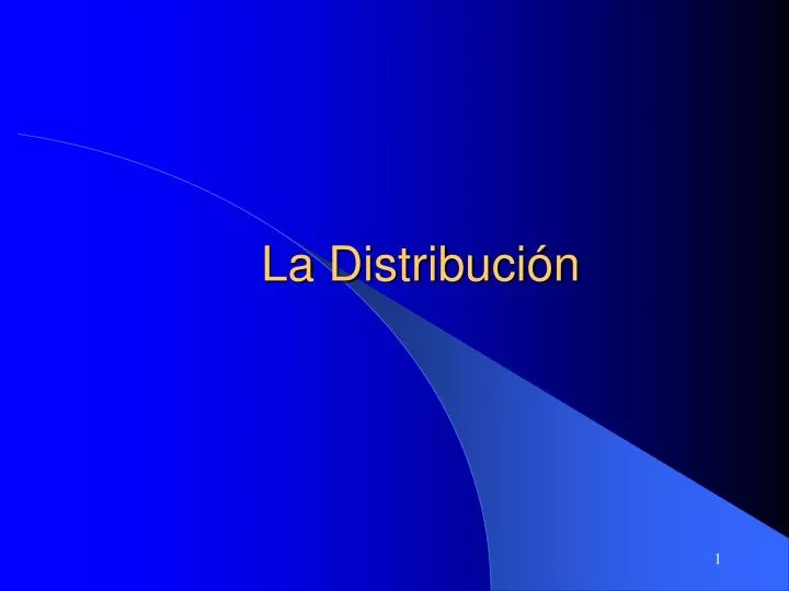 la distribuci n