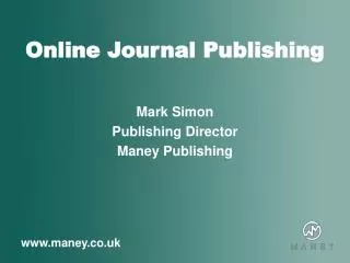 Online Journal Publishing