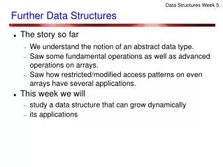 Further Data Structures