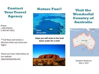 Contact Your Travel Agency