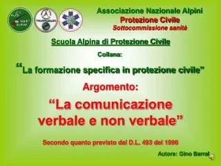 collana la formazione specifica in protezione civile