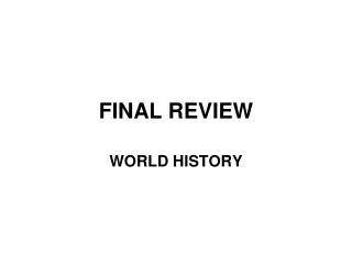 final review