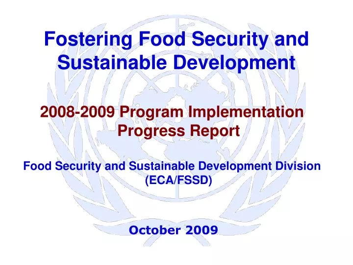 fostering food security and sustainable development