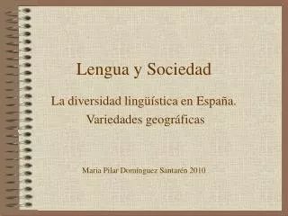 lengua y sociedad