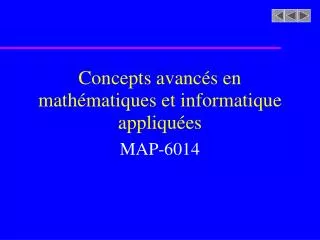 concepts avanc s en math matiques et informatique appliqu es