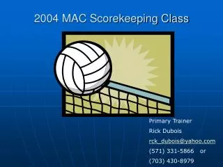 2004 MAC Scorekeeping Class