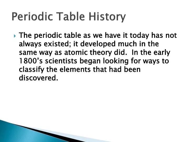 Ppt Periodic Table History Powerpoint