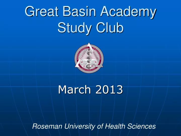 great basin academy study club