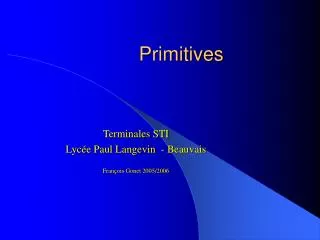 primitives