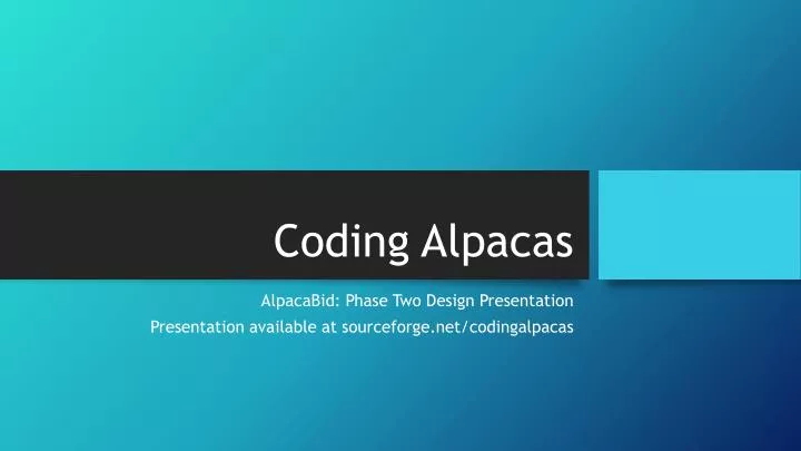 coding alpacas