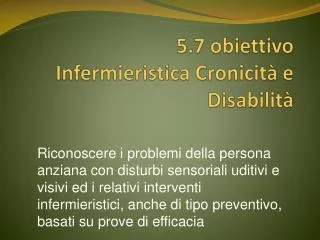 5 7 obiettivo infermieristica cronicit e disabilit