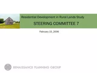 Residential Development in Rural Lands Study