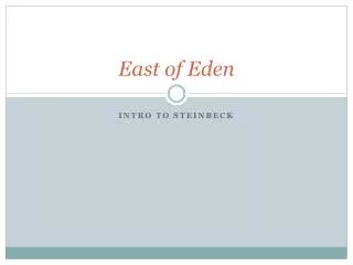 East of Eden