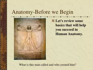 Anatomy-Before we Begin