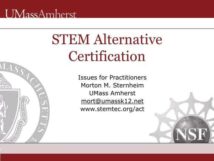 stem alternative certification