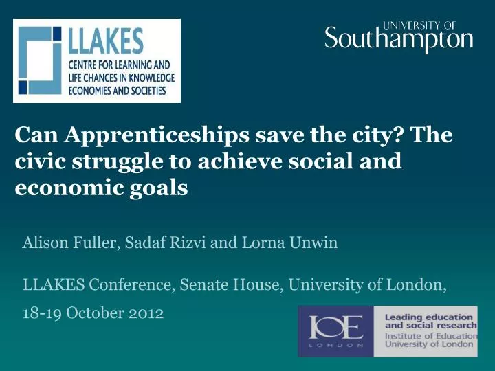 can apprenticeships save the city the civic struggle to achieve social and economic goals