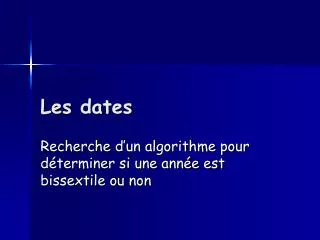 les dates