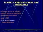 DISEÑO Y PUBLICACION DE UNA PAGINA WEB - slide 1