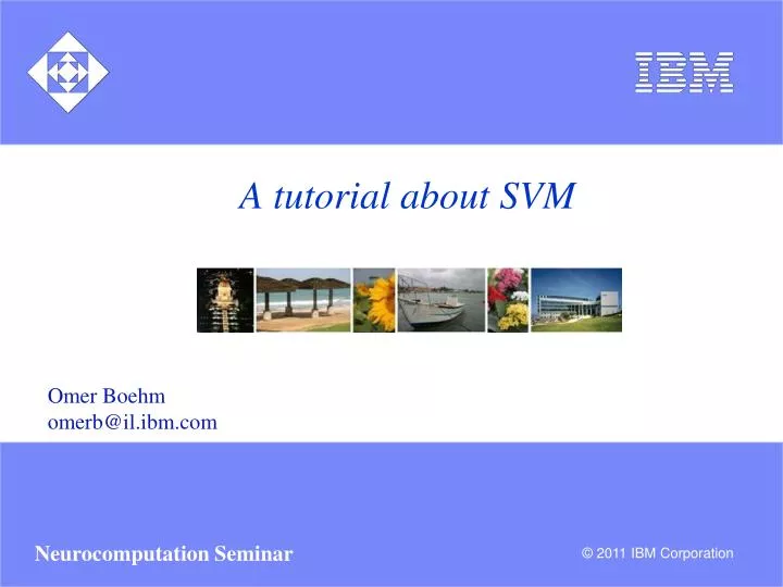 a tutorial about svm