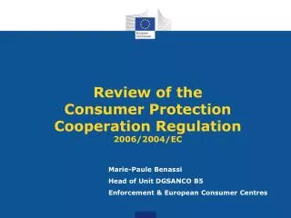 Review of the Consumer Protection Cooperation Regulation 2006/2004/EC