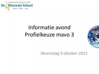 informatie avond profielkeuze mavo 3