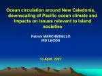 Enhancing Ocean Circulation Studies in New Caledonia: Climate Impacts and Downscaling Efforts - slide 1