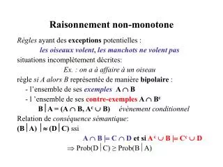 raisonnement non monotone