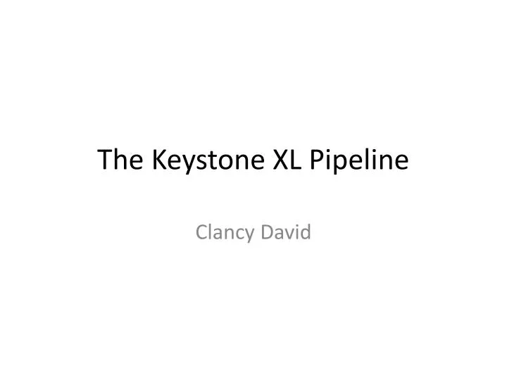 the keystone xl pipeline
