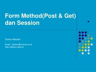 form method post get dan session