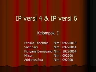 ip versi 4 ip versi 6