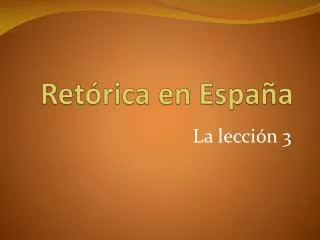 ret rica en espa a