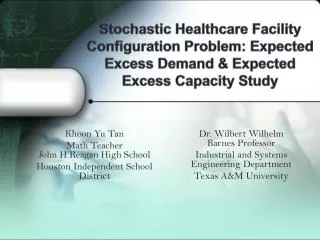 Khoon Yu Tan Math Teacher John H Reagan High School Houston Independent School District