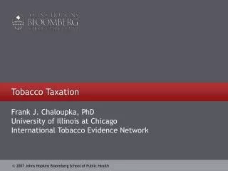 Tobacco Taxation