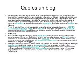 que es un blog