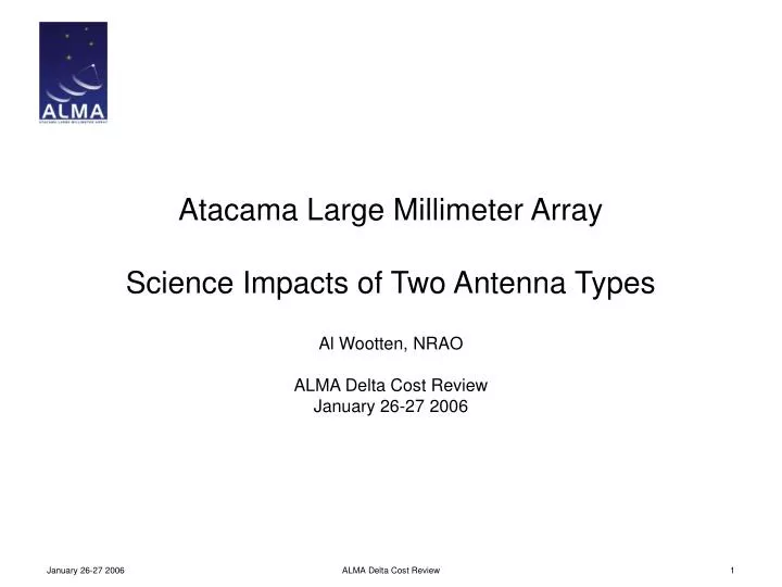 atacama large millimeter array science impacts of two antenna types