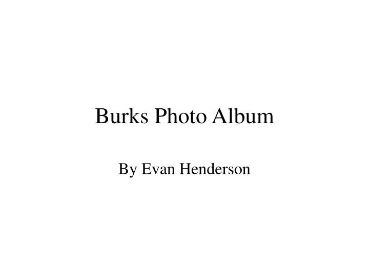 burks photo album