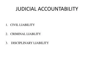 JUDICIAL ACCOUNTABILITY