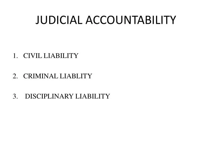 judicial accountability