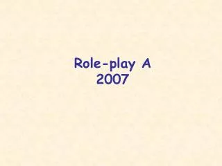 role play a 2007