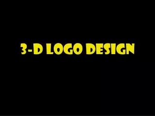 3-D Logo Design