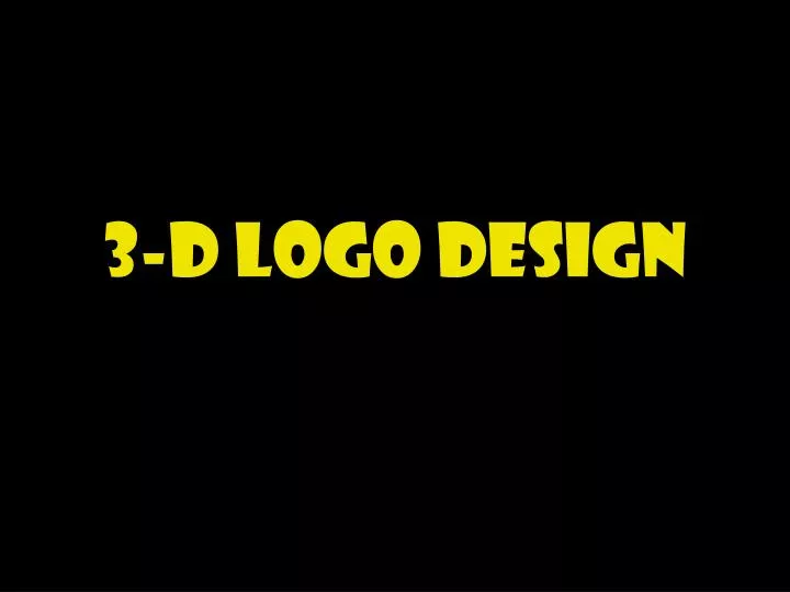 3 d logo design