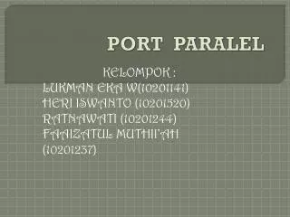 port paralel